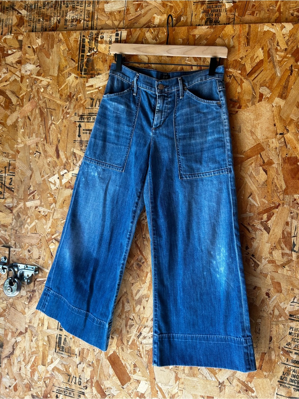 Y2K Citizens Of Humanity Blue coulotte Cropped Wide-Leg Jeans so cute! Stretch